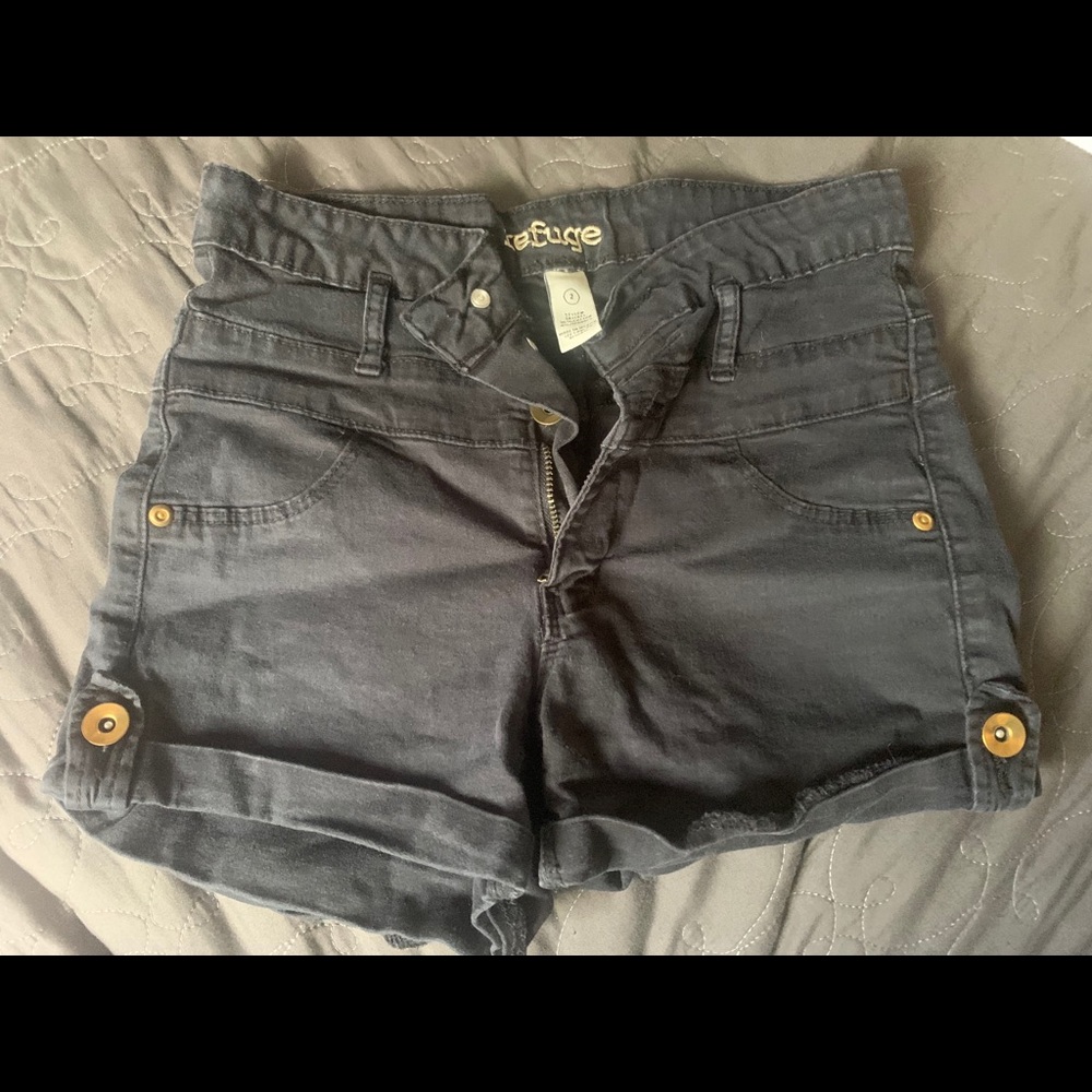 Black high waisted shorts